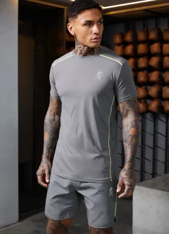 T-Shirts<Gym King Contrast Flex Tee Fossil Grey