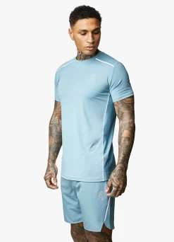 T-Shirts<Gym King Contrast Flex Tee Smoke Blue