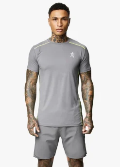 T-Shirts<Gym King Contrast Flex Tee Fossil Grey