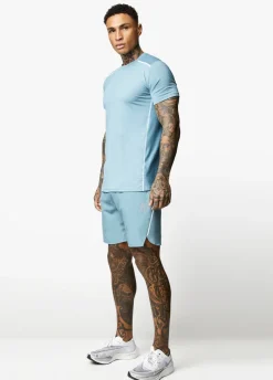 T-Shirts<Gym King Contrast Flex Tee Smoke Blue