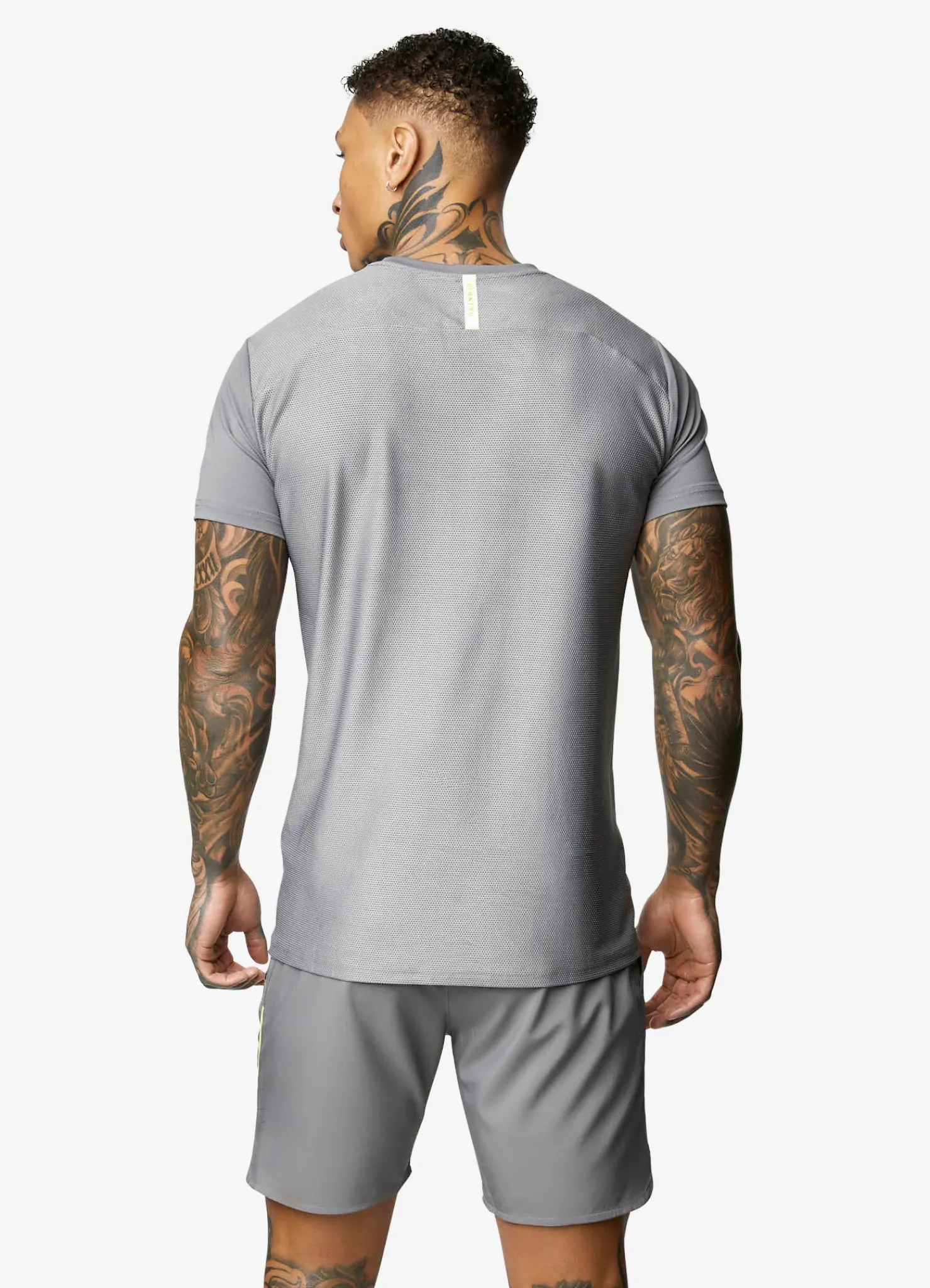 T-Shirts<Gym King Contrast Flex Tee Fossil Grey