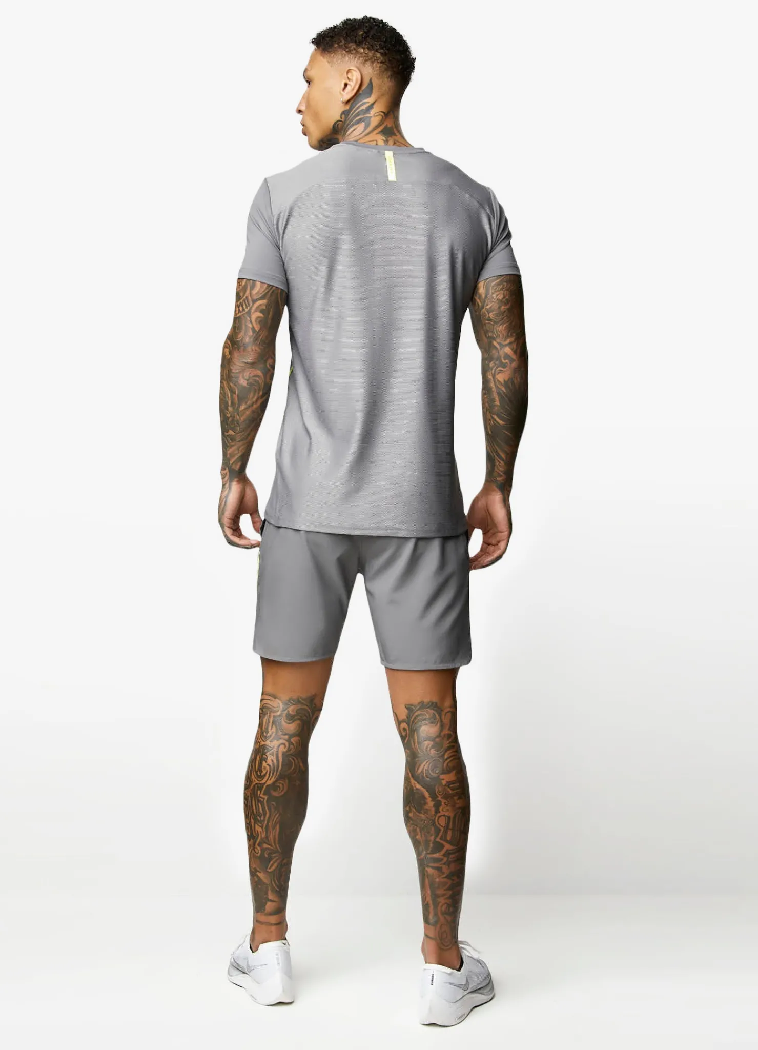 T-Shirts<Gym King Contrast Flex Tee Fossil Grey