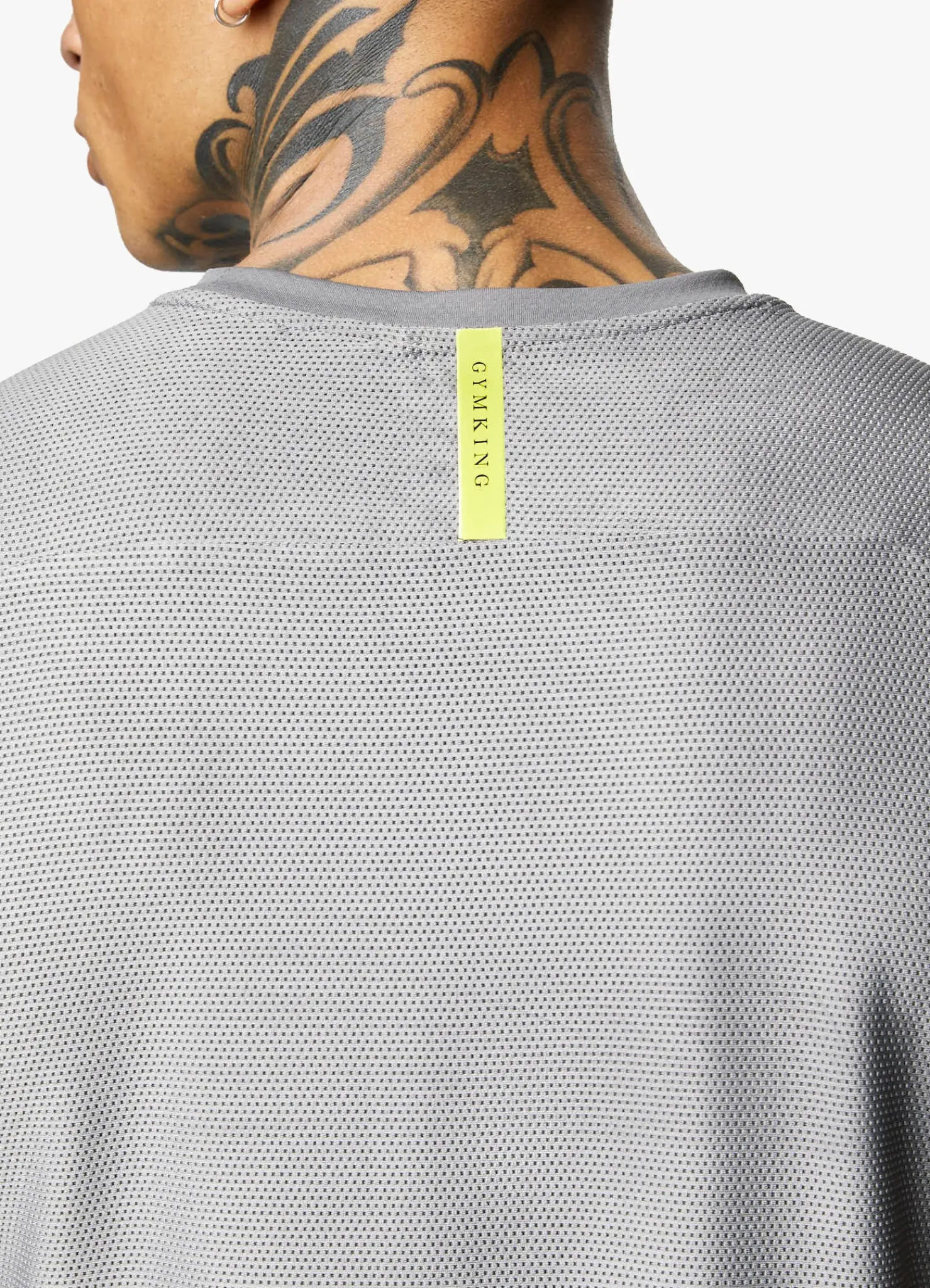 T-Shirts<Gym King Contrast Flex Tee Fossil Grey