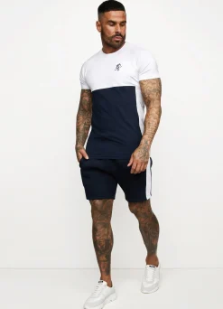 Shorts<Gym King Contrast Panel Short Navy/White
