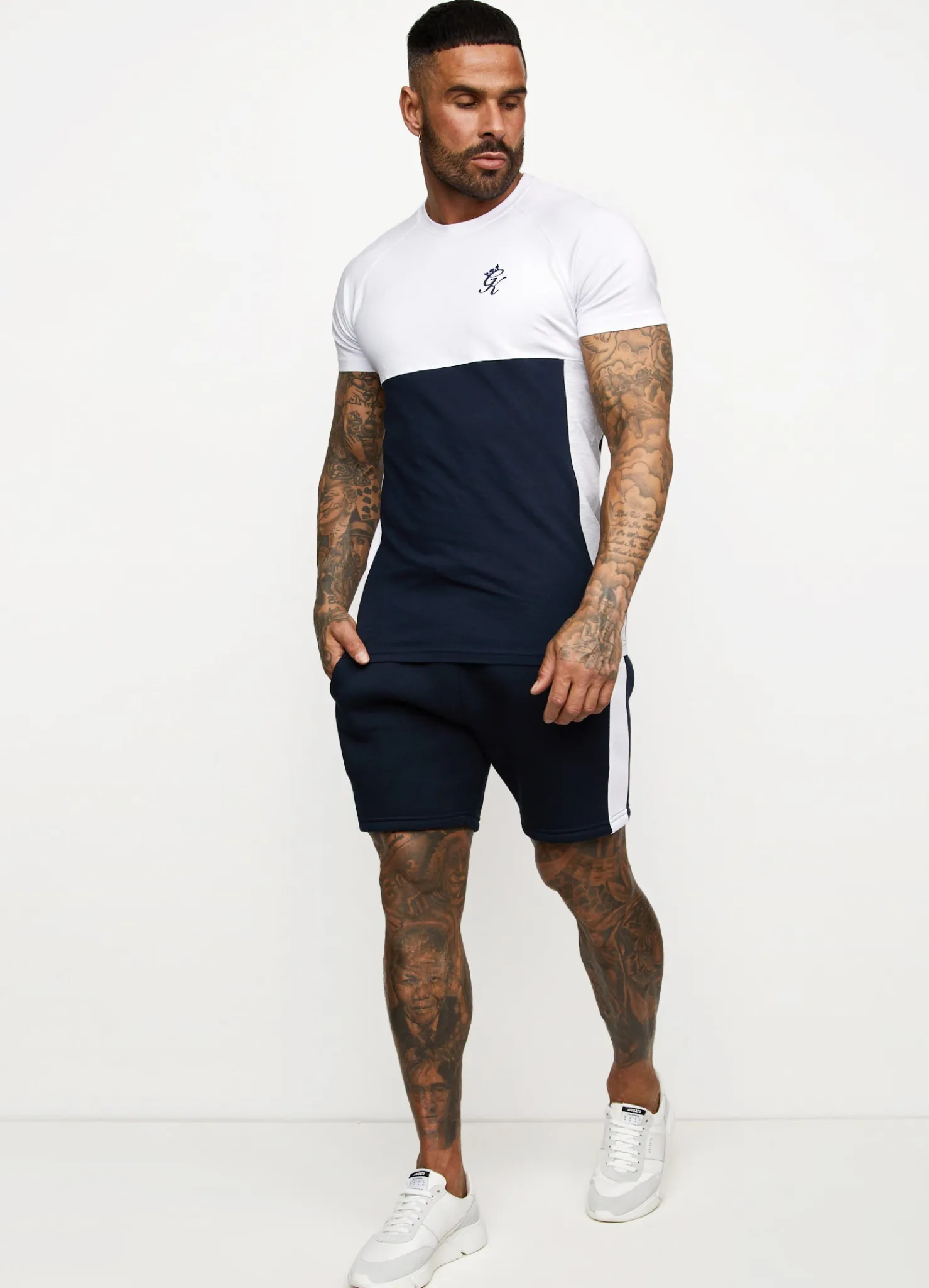 Twin Sets<Gym King Contrast Panel Short Navy/White