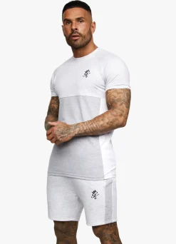 Twin Sets<Gym King Contrast Panel T-Shirt Snow Marl/Light Grey/White
