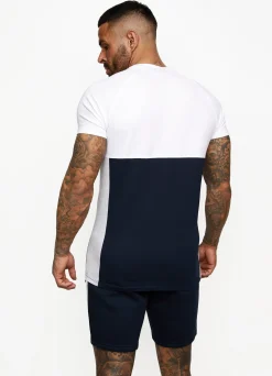 Twin Sets<Gym King Contrast Panel T-Shirt Navy/White