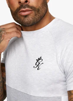 Twin Sets<Gym King Contrast Panel T-Shirt Snow Marl/Light Grey/White