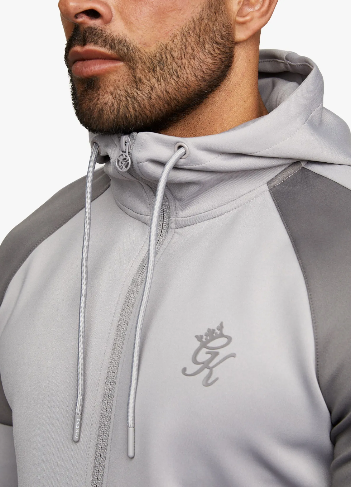 Tracksuit Tops<Gym King Core + Poly Full Zip Shadow Grey