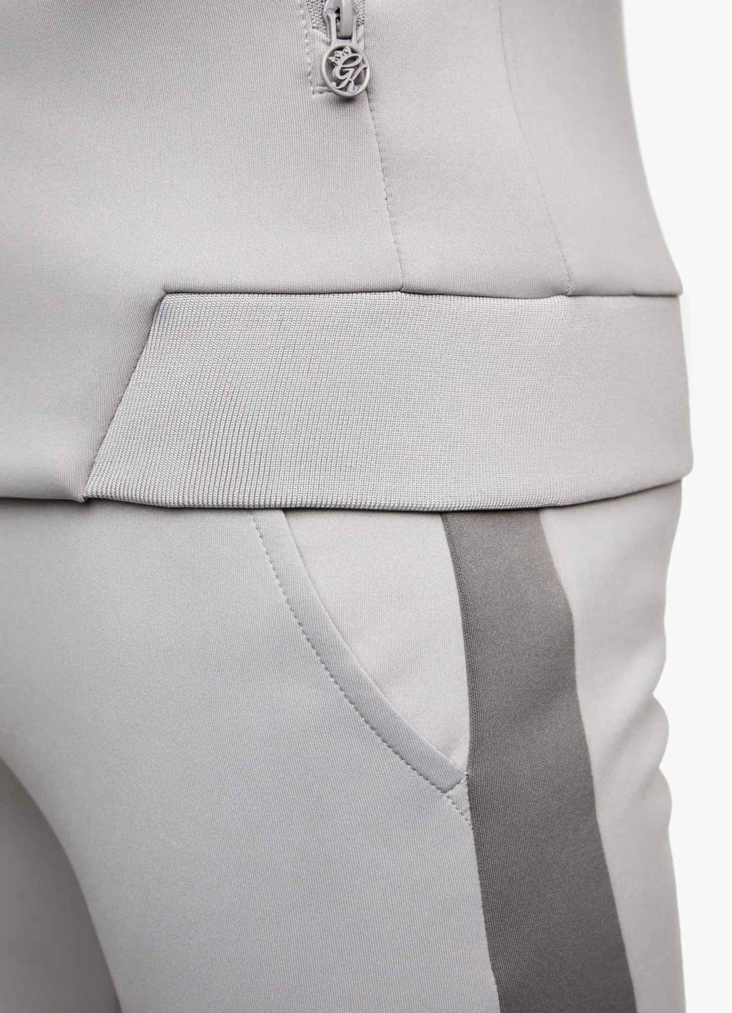 Tracksuit Tops<Gym King Core + Poly Full Zip Shadow Grey