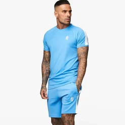 T-Shirts<Gym King Core Plus Poly Tee Azure Blue