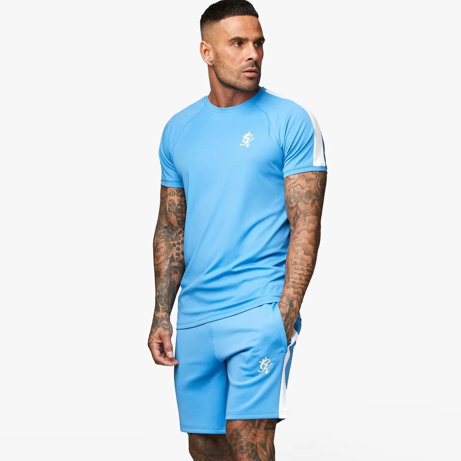 Twin Sets<Gym King Core Plus Poly Tee Azure Blue