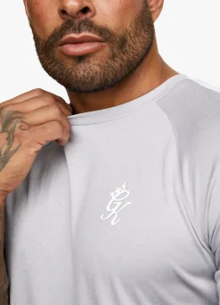 Twin Sets<Gym King Core Plus Poly Tee Grey Marl/White