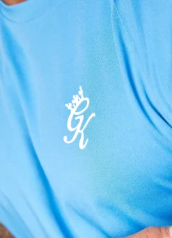 T-Shirts<Gym King Core Plus Poly Tee Azure Blue