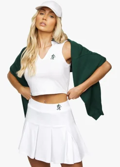 Tops & T-Shirts<Gym King Court Luxe Tank White