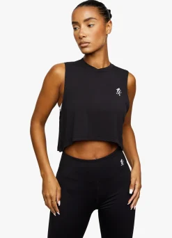 Gymwear<Gym King Crop Vest Black