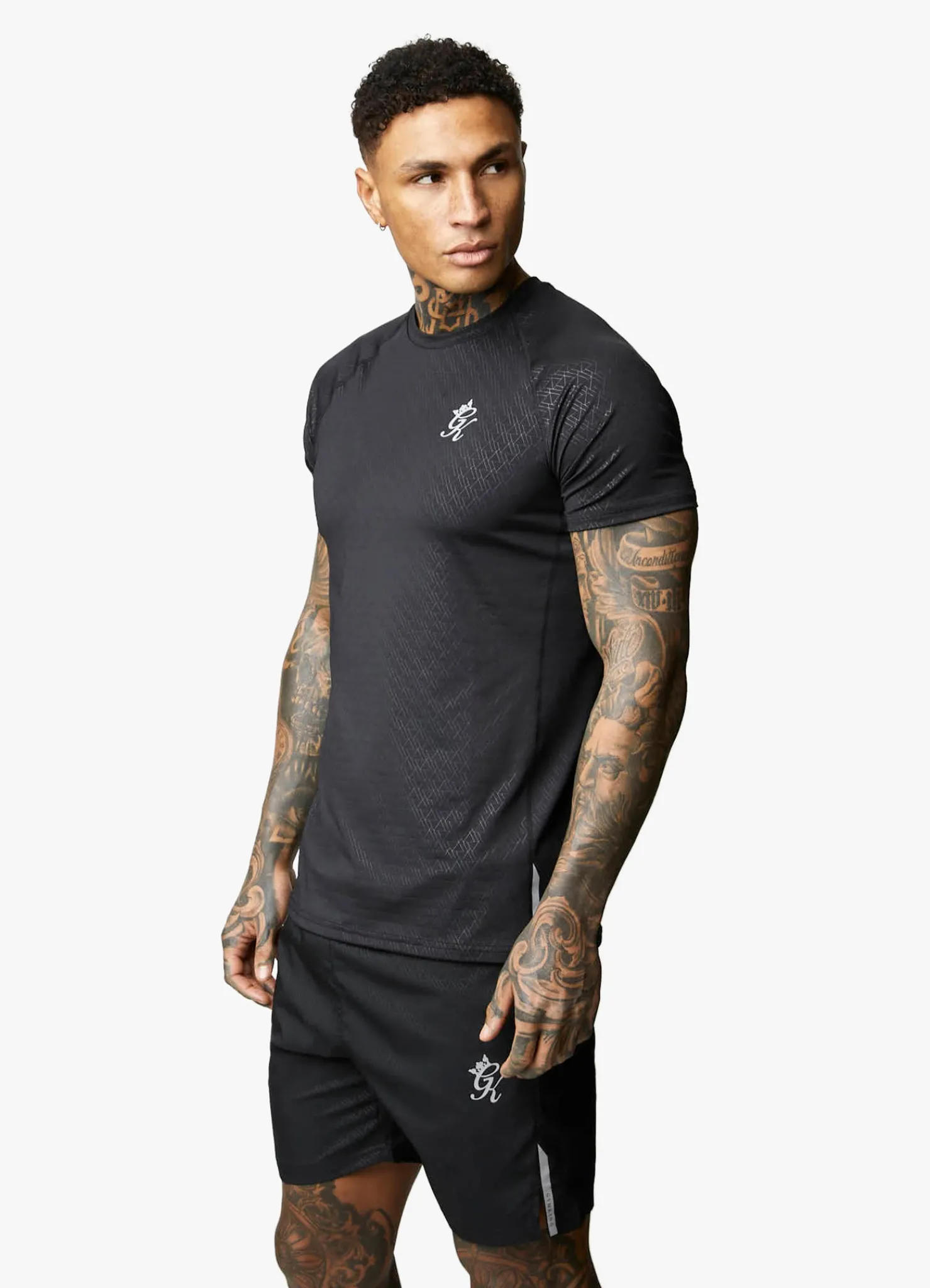Gymwear<Gym King Debossed Energy Tee Black