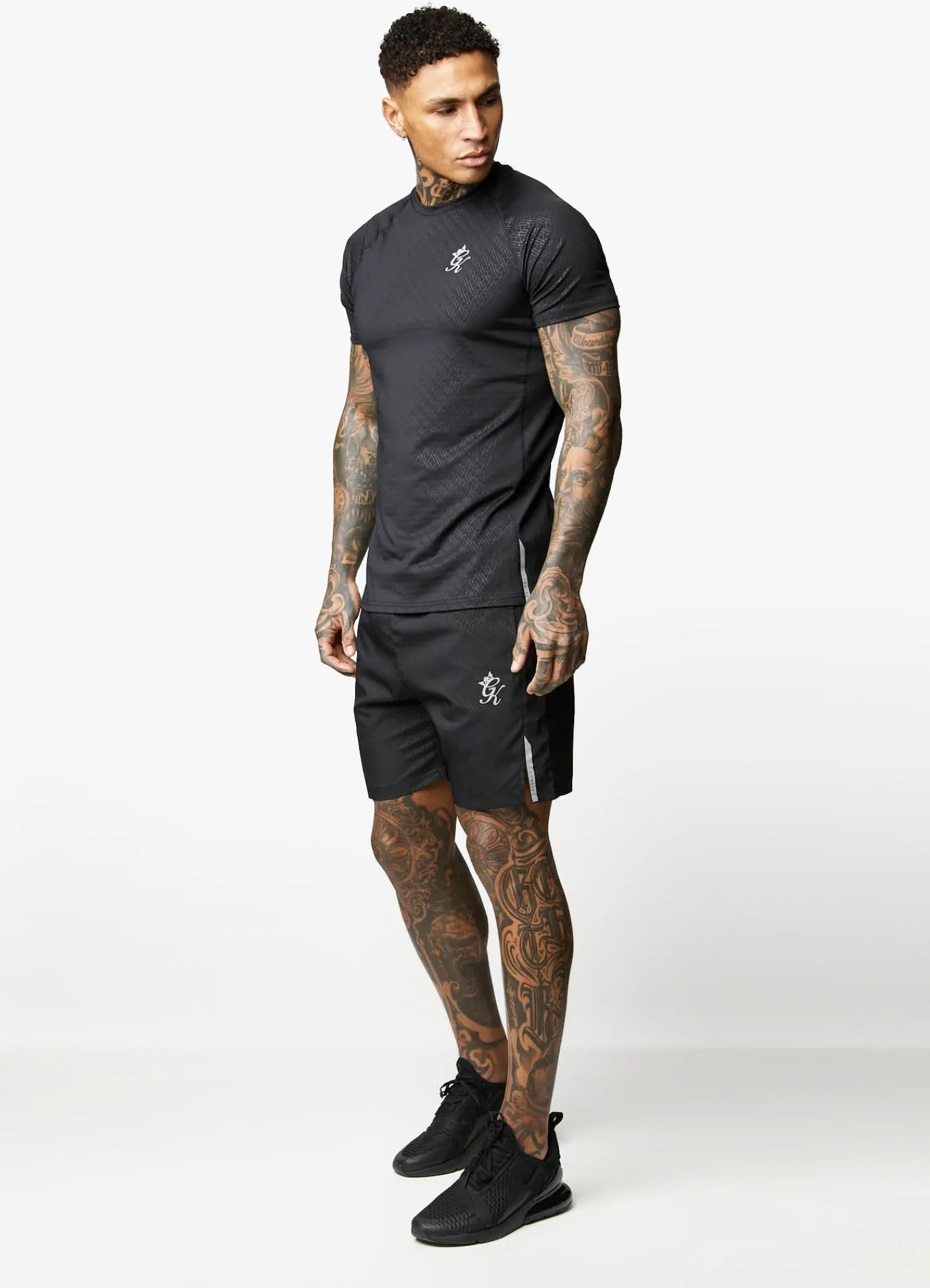 Gymwear<Gym King Debossed Energy Tee Black
