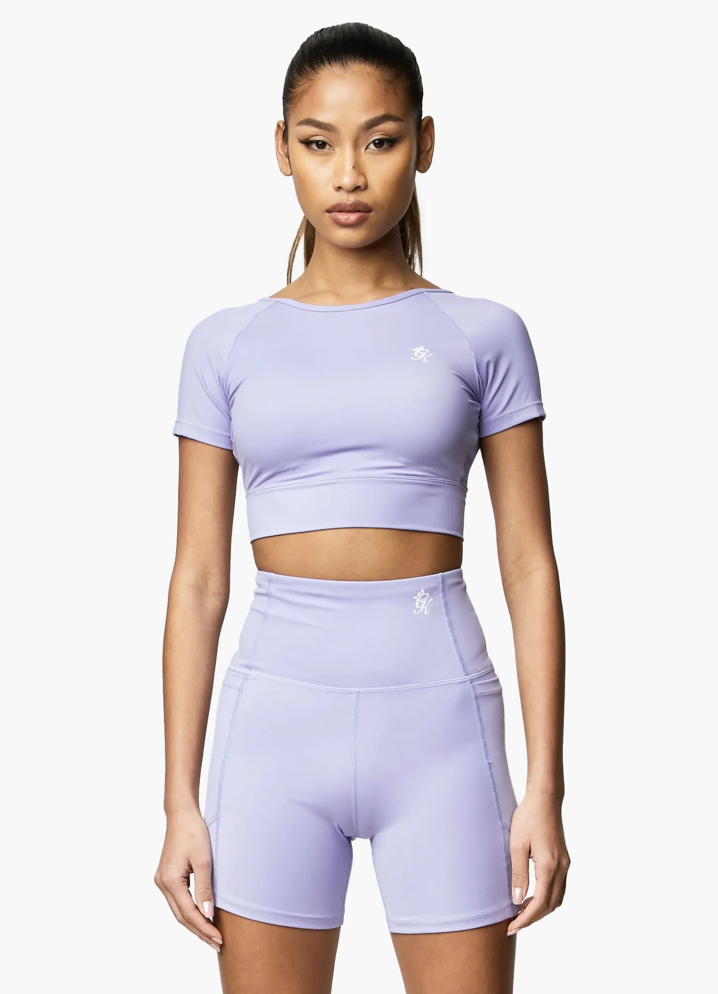 Gymwear<Gym King Dominate Cap Sleeve Crop Tee Lilac Orchid