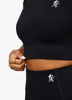 Gymwear<Gym King Dominate Cap Sleeve Crop Tee Black