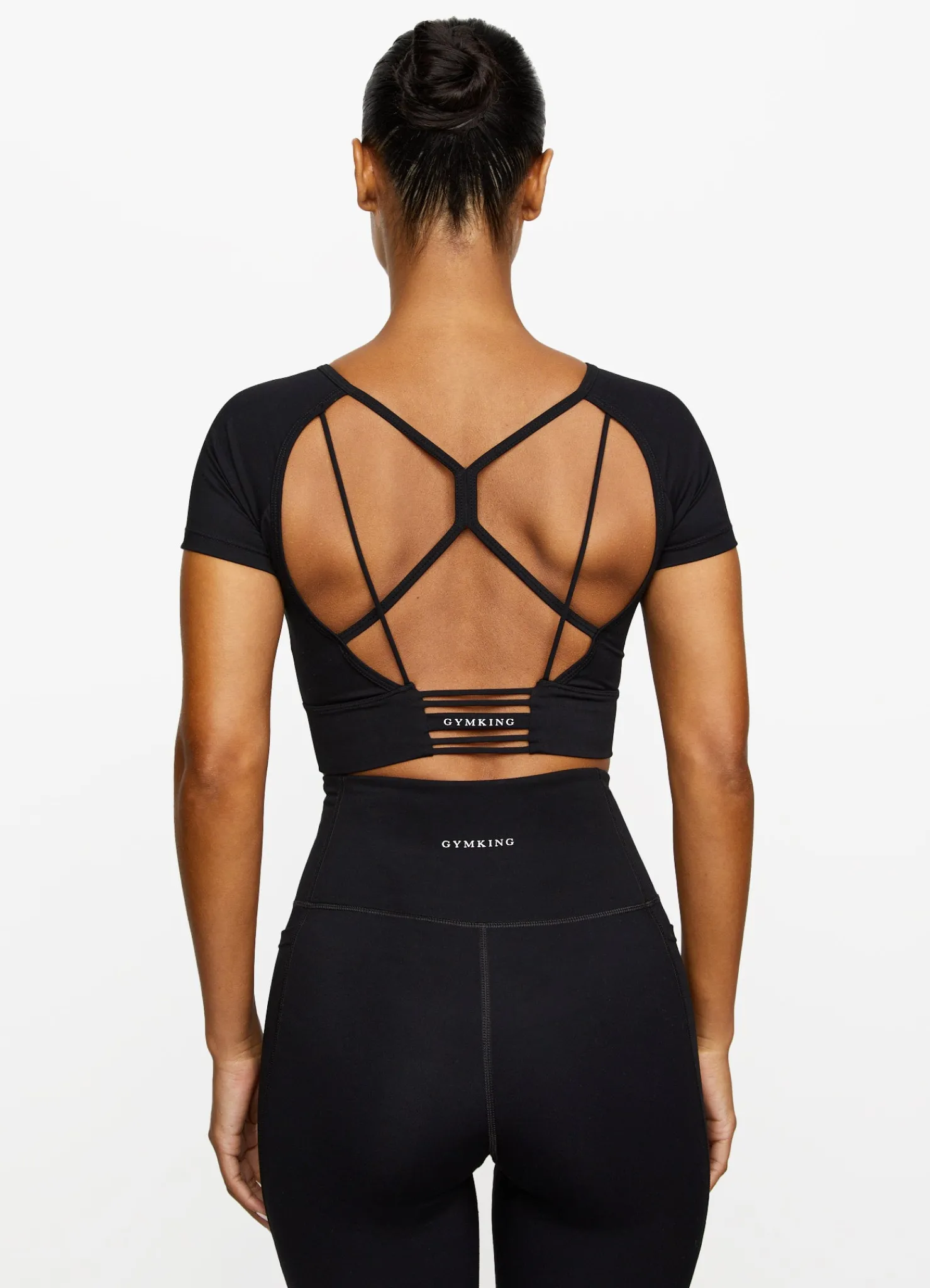 Gymwear<Gym King Dominate Cap Sleeve Crop Tee Black