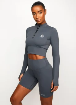 Gymwear<Gym King Dynamic Ls Crop Steel Grey