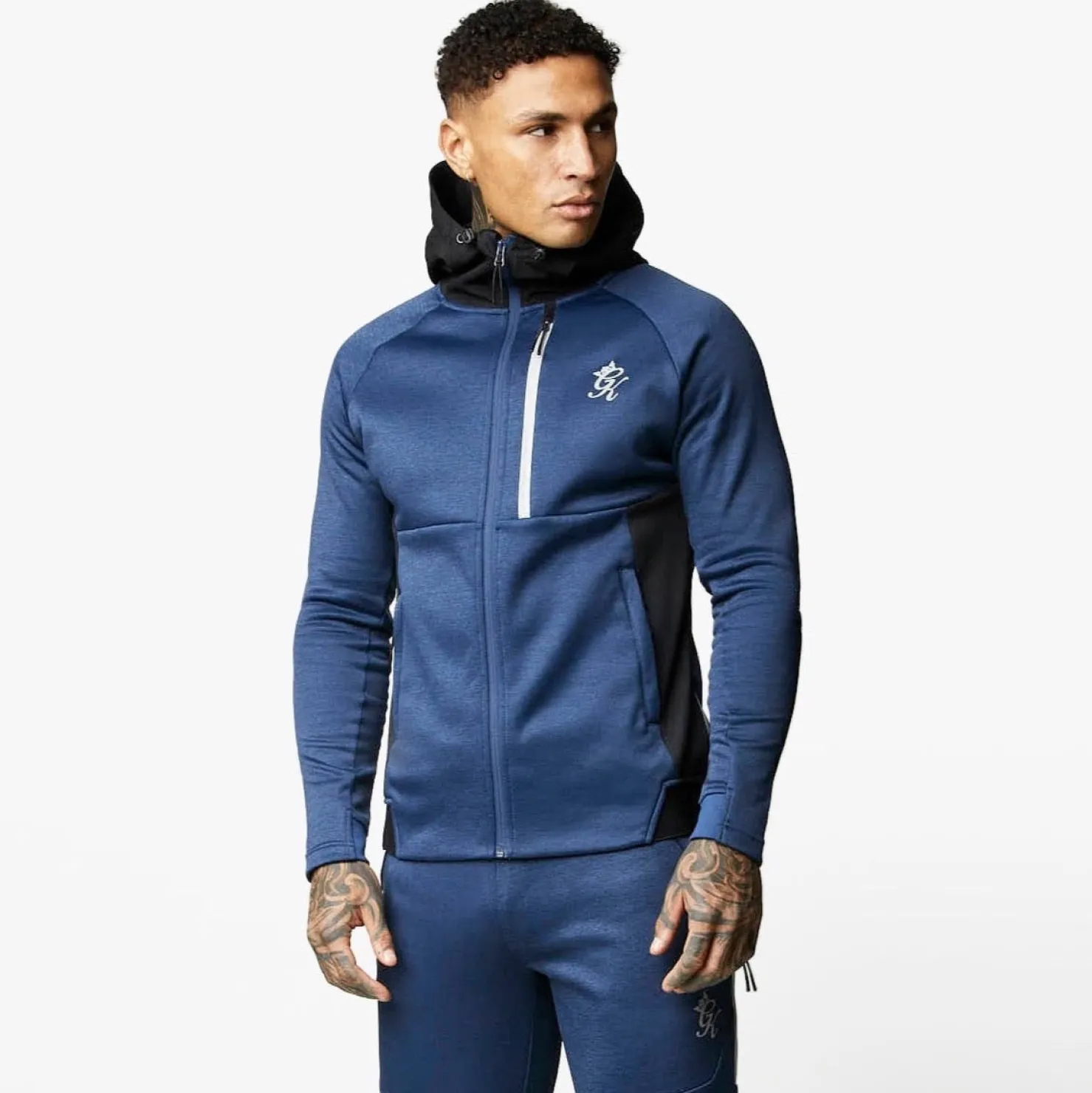 Tracksuit Tops<Gym King Endurance Full Zip Hood Navy/Black