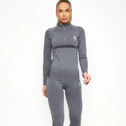 Tops & T-Shirts<Gym King Energy 1/4 Zip Funnel Mid Grey Marl