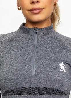 Gymwear<Gym King Energy 1/4 Zip Funnel Mid Grey Marl