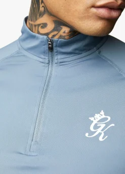 Gymwear<Gym King Energy 1/4 Zip Funnel Petrol Blue