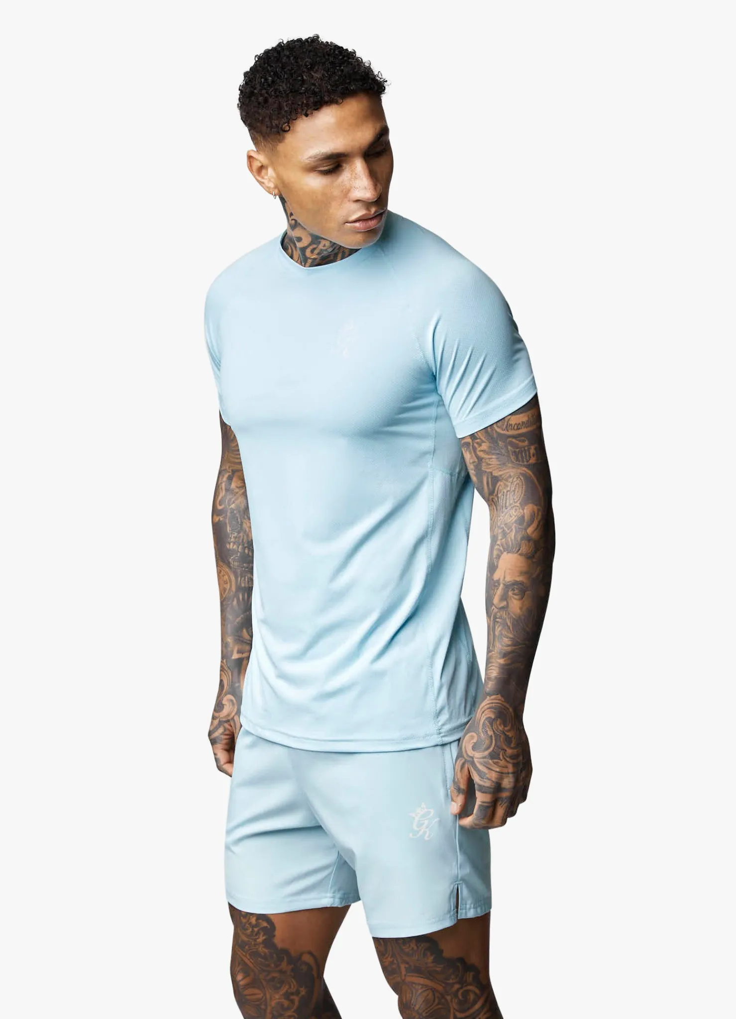 T-Shirts<Gym King Energy Tee Aqua Sky