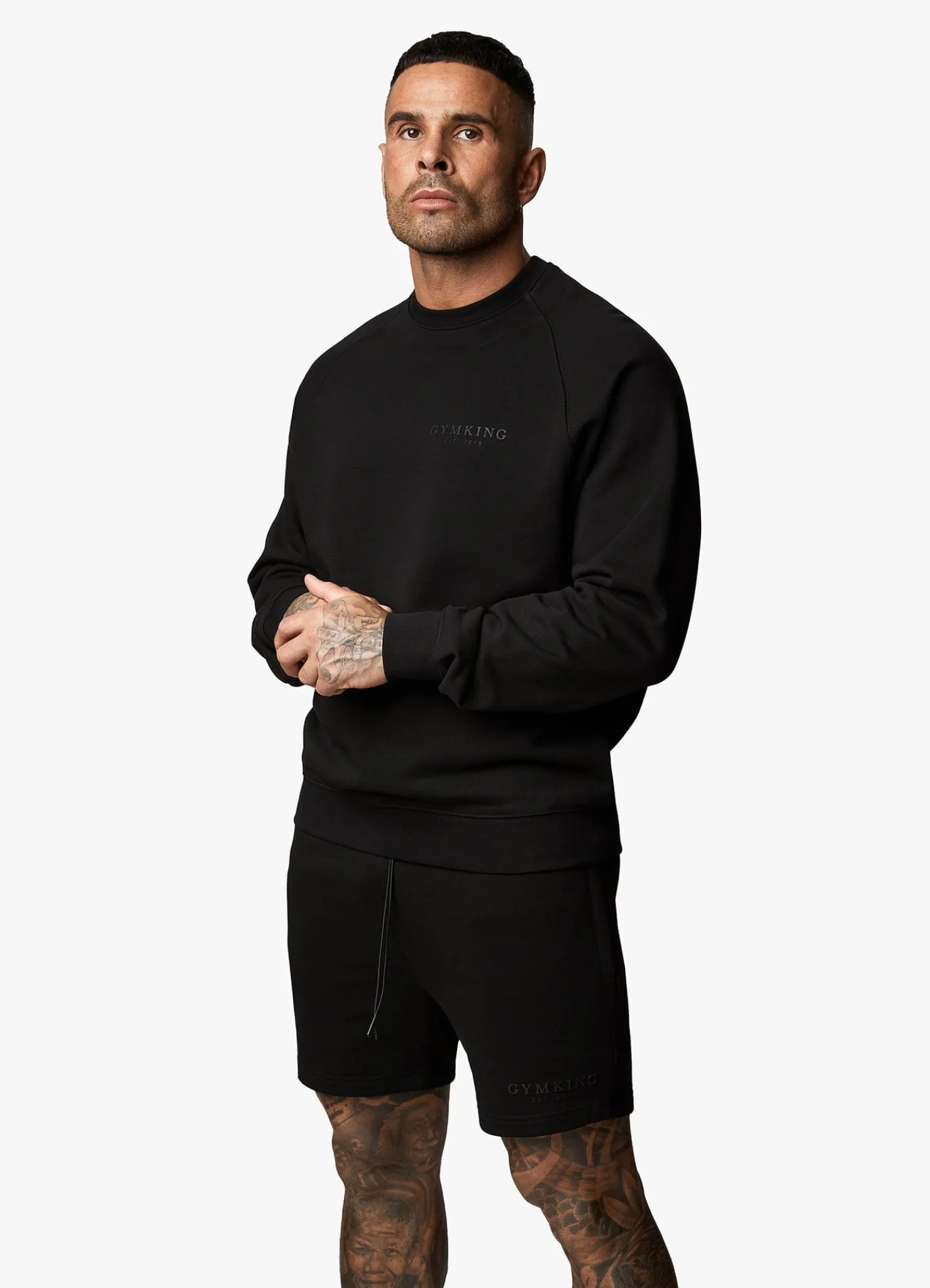 Sweatshirts & Hoodies<Gym King Est. Legacy Crew Black