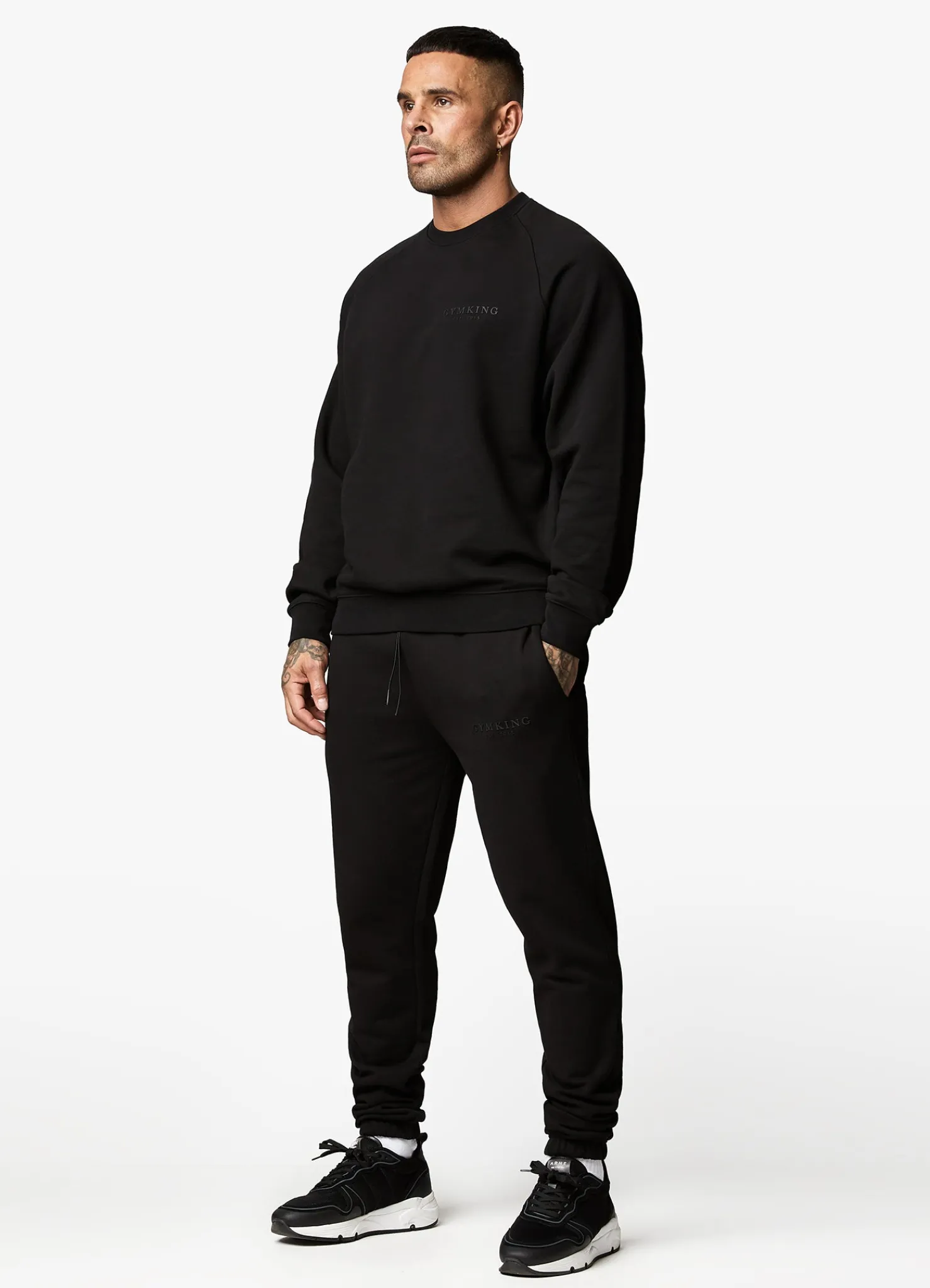 Sweatshirts & Hoodies<Gym King Est. Legacy Crew Black