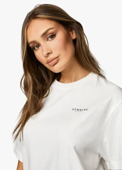 Tops & T-Shirts<Gym King Established Boyfriend Tee Cream