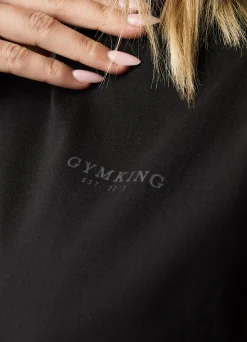 Tops & T-Shirts<Gym King Established Boyfriend Tee Black