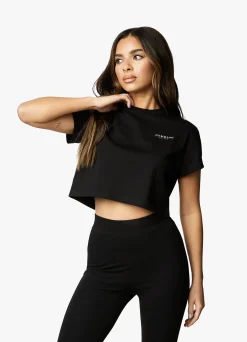 Co-Ords<Gym King Established Cap Sleeve Tee Black/White