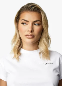 Tops & T-Shirts<Gym King Established Cap Sleeve Tee White