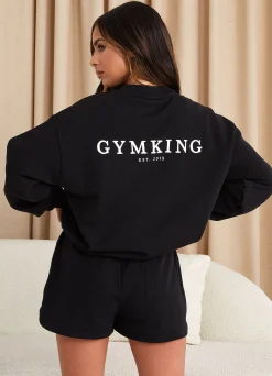 Sweatshirts<Gym King Established Crew Black/White