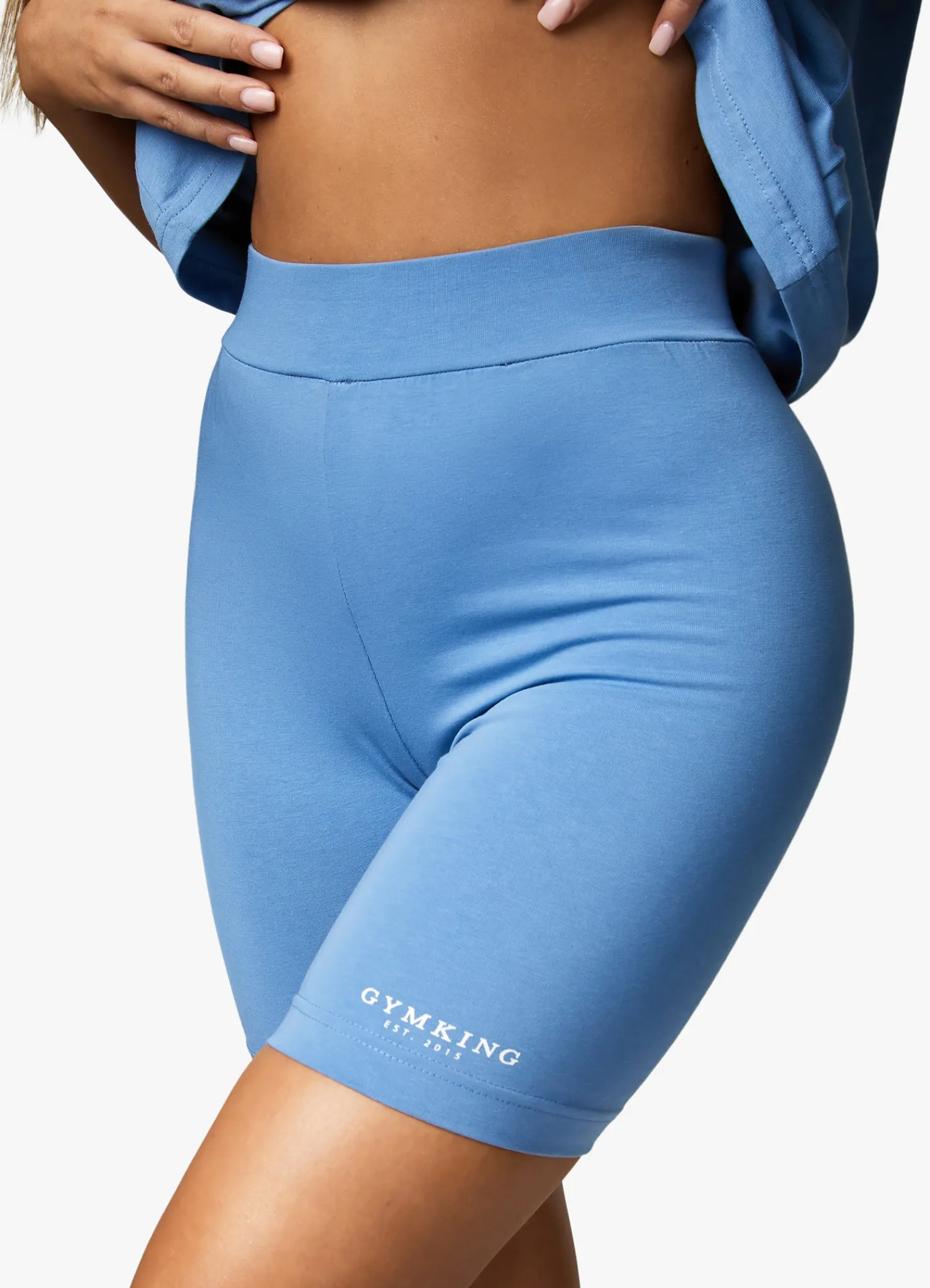 Shorts<Gym King Established Cycle Short Coastal Blue