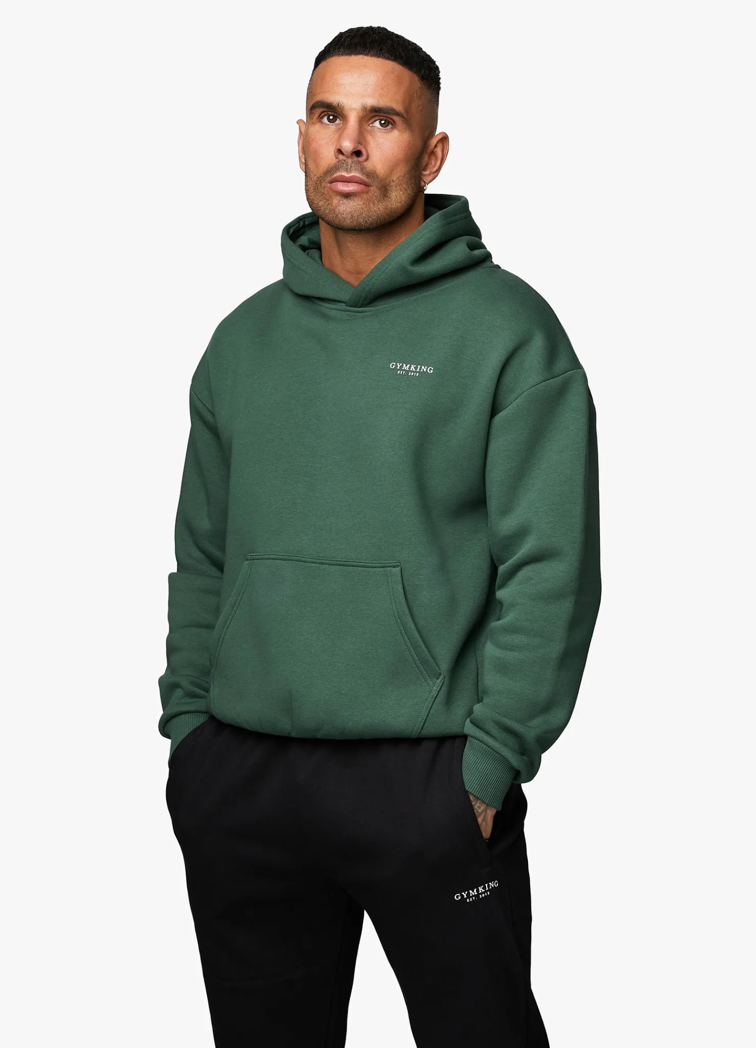 Sweatshirts & Hoodies<Gym King Established Hood Racing Green