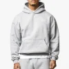 Sweatshirts & Hoodies<Gym King Established Hood Light Grey Marl