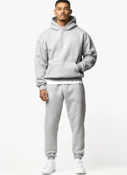 Sweatshirts & Hoodies<Gym King Established Hood Light Grey Marl