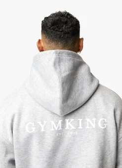 Sweatshirts & Hoodies<Gym King Established Hood Light Grey Marl