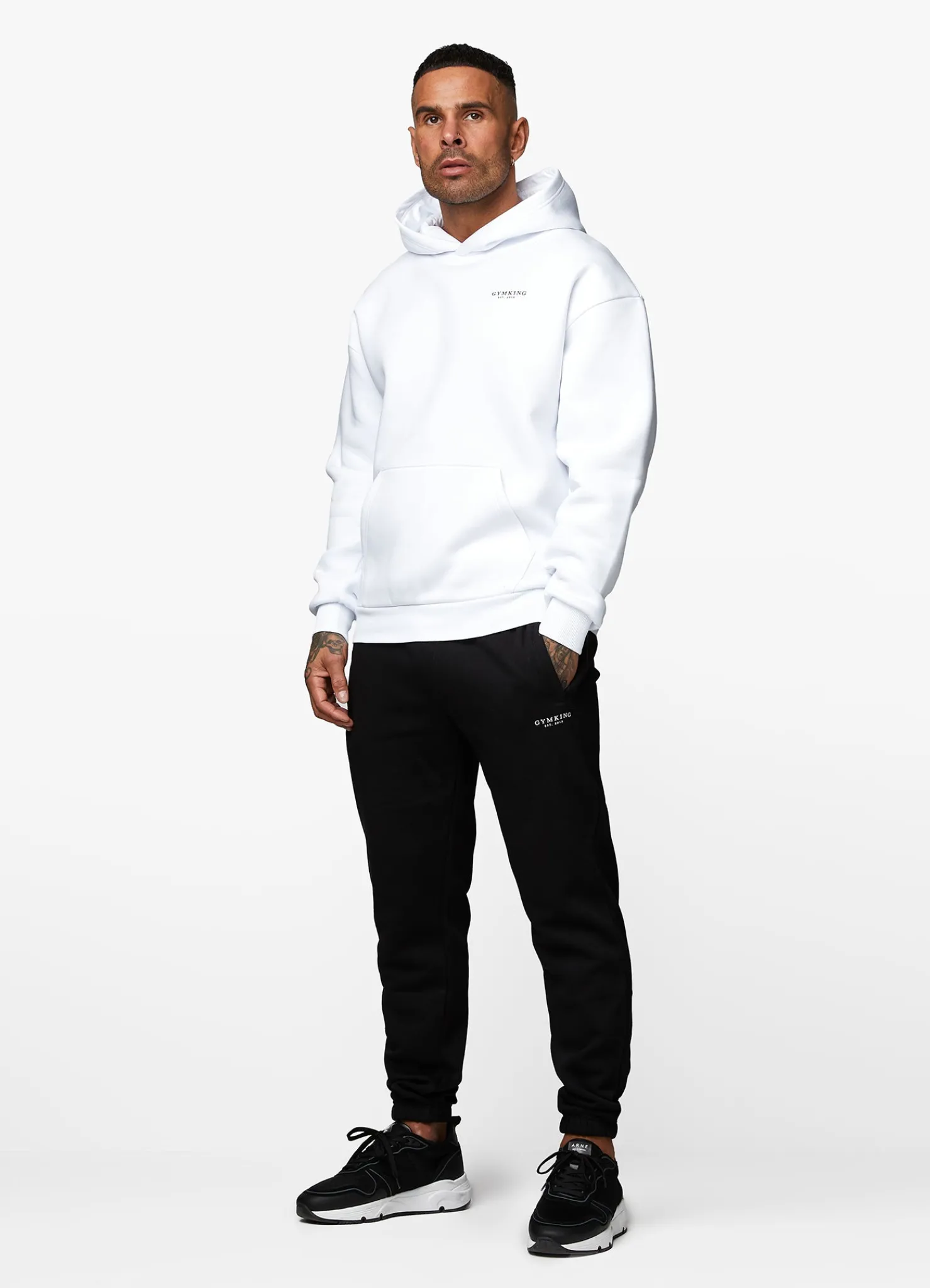 Sweatshirts & Hoodies<Gym King Established Hood White