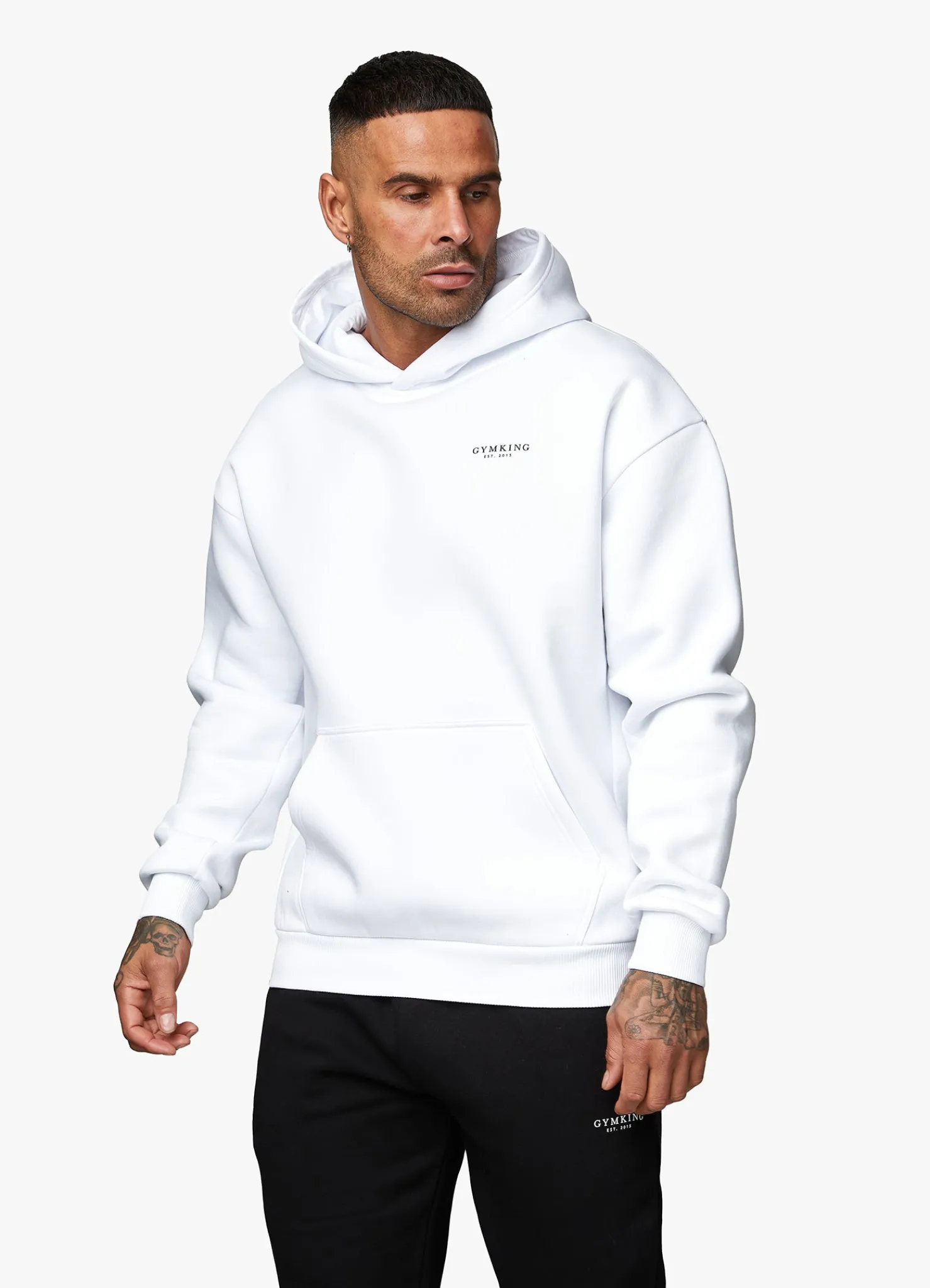Sweatshirts & Hoodies<Gym King Established Hood White