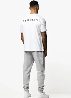 Tracksuit Bottoms<Gym King Established Jogger Light Grey Marl