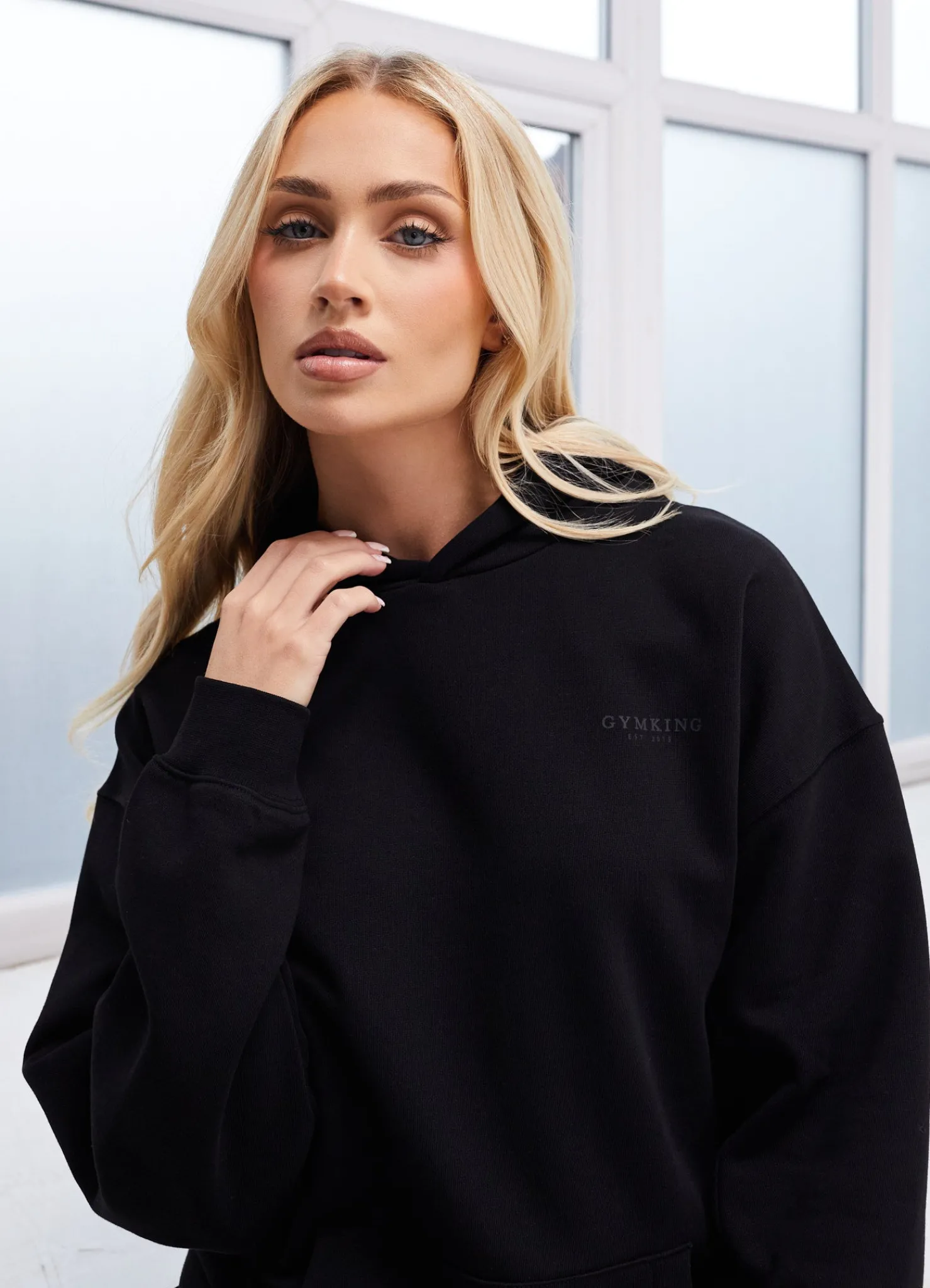 Hoodies<Gym King Established Relaxed Fit Hood Black
