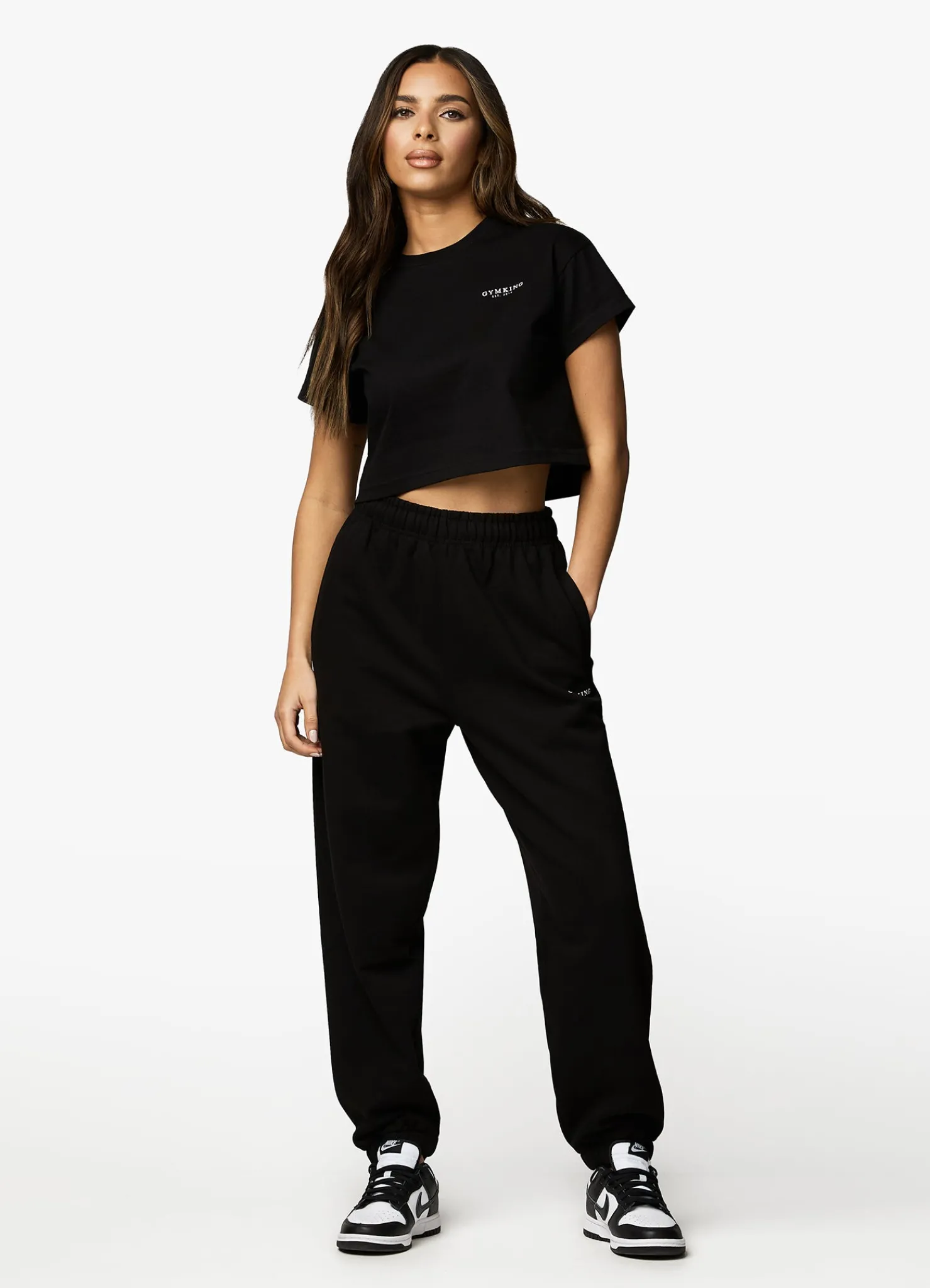 Joggers<Gym King Established Relaxed Jogger Black/White
