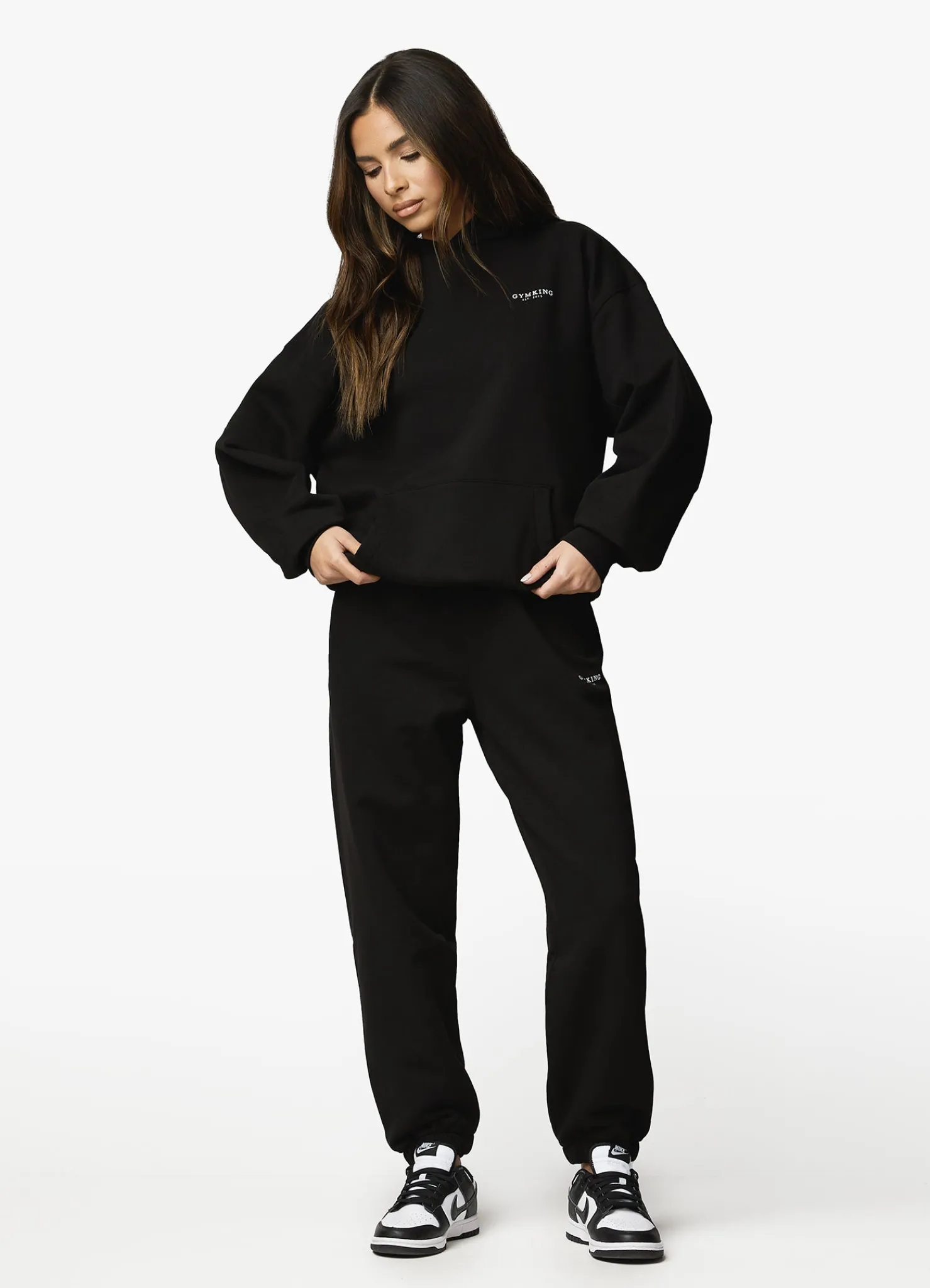 Joggers<Gym King Established Relaxed Jogger Black/White