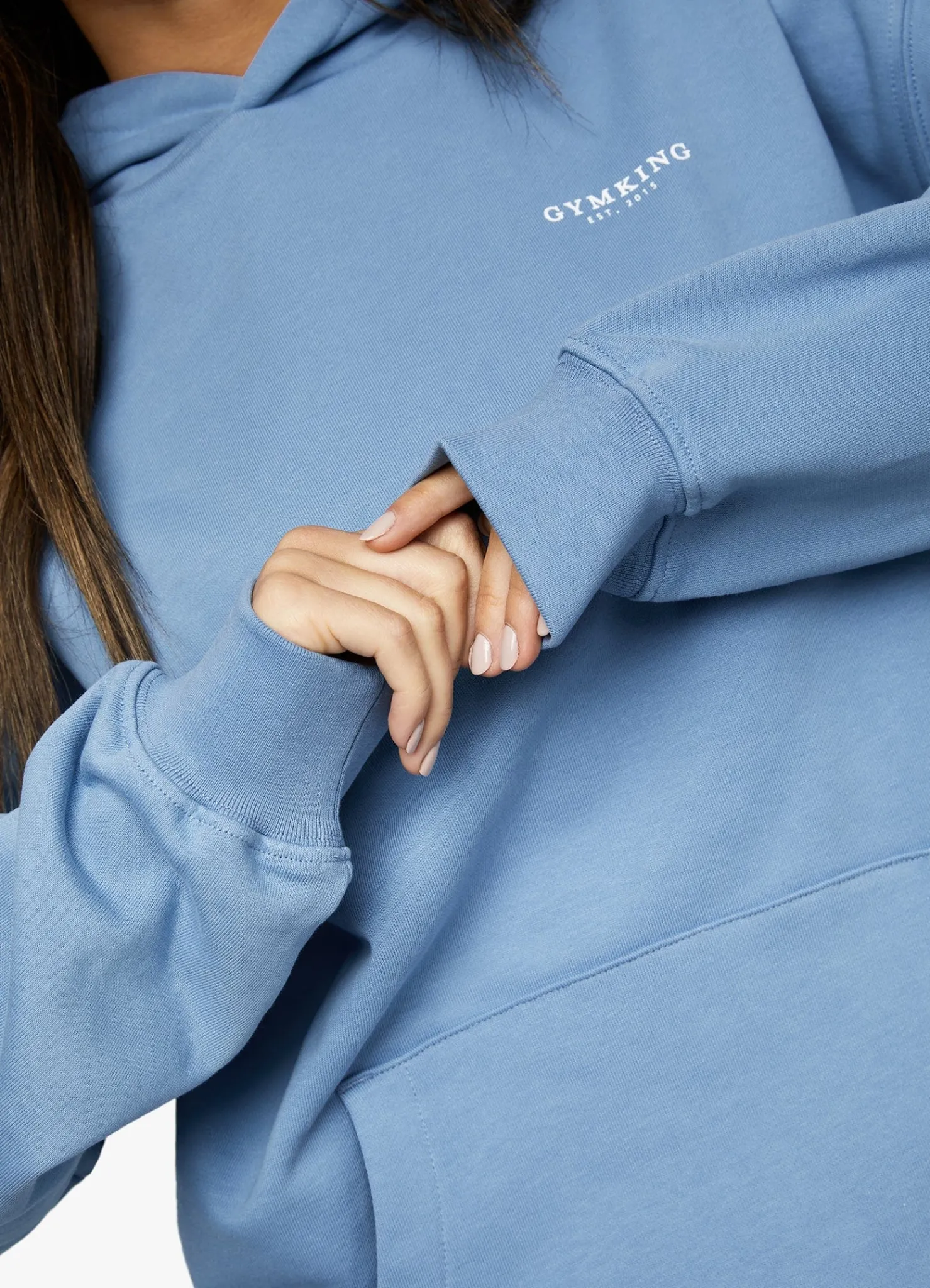 Hoodies<Gym King Established Relaxed Fit Hood Coastal Blue